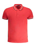 Cavalli Class Red Cotton Men Polo Shirt Cavalli Class