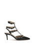 Valentino Garavani Black Calf Leather Bos Taurus High Heel Pumps Valentino Garavani