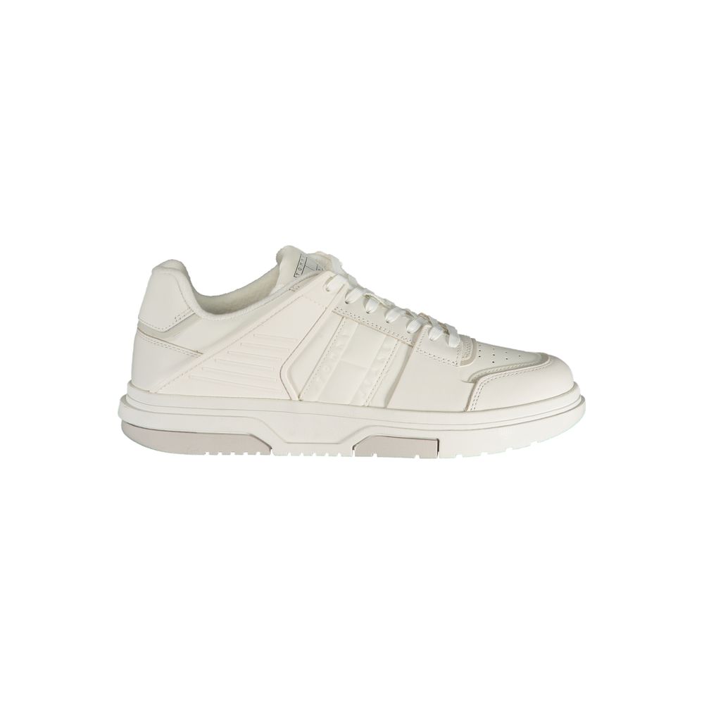 Tommy Hilfiger White Leather Men Sneaker Tommy Hilfiger