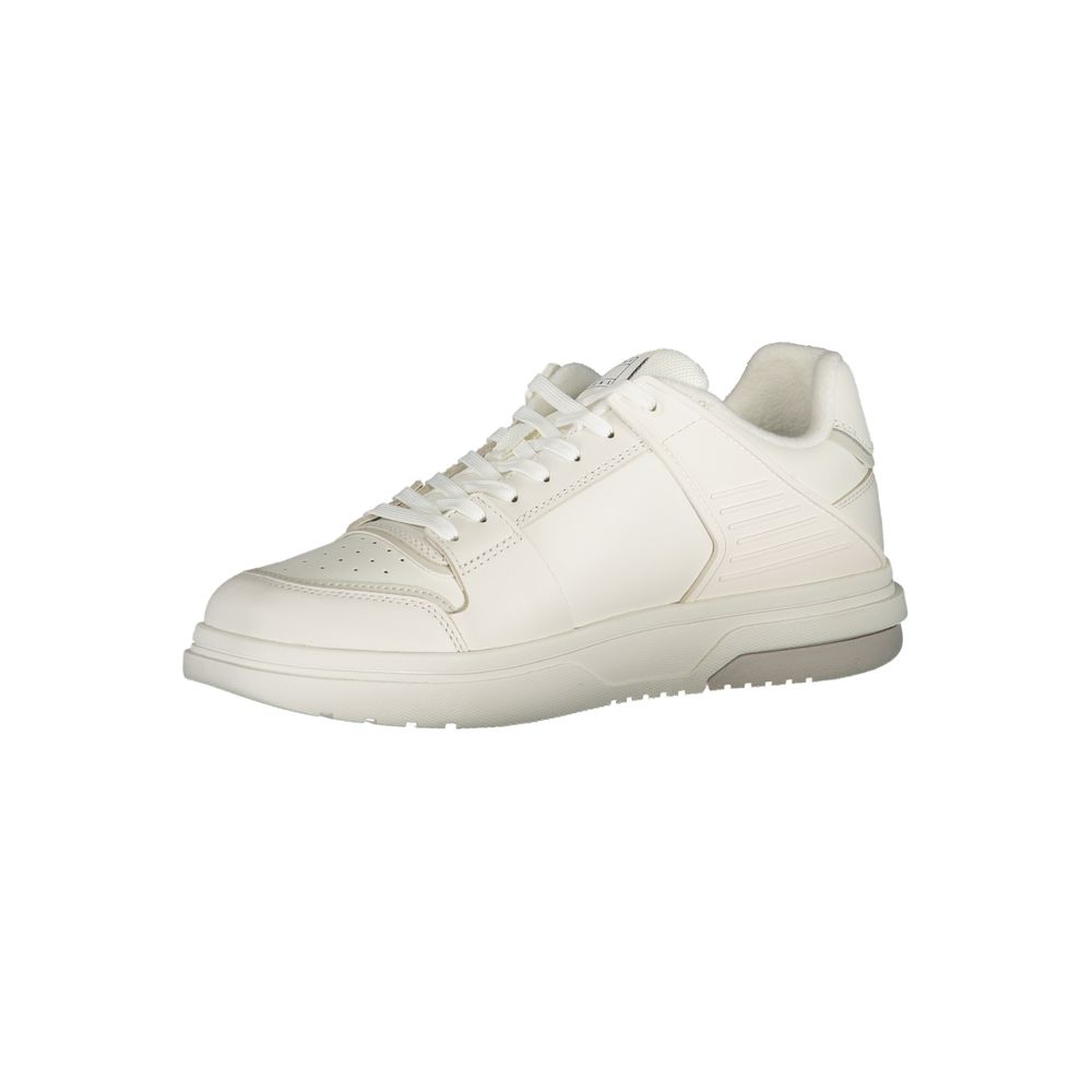 Tommy Hilfiger White Leather Men Sneaker Tommy Hilfiger