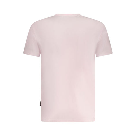 Napapijri Pink Cotton Men T-Shirt Napapijri