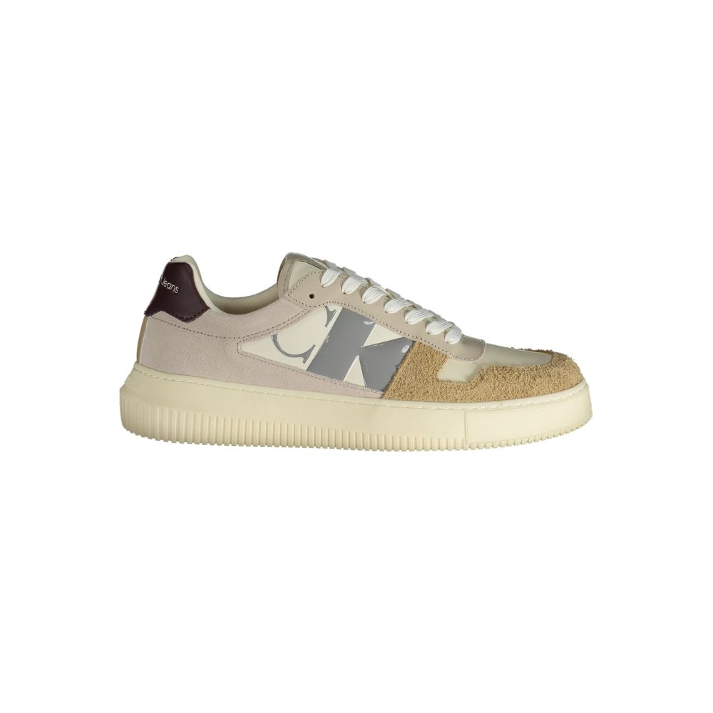 Calvin Klein Beige Polyester Athletic Sneakers Calvin Klein