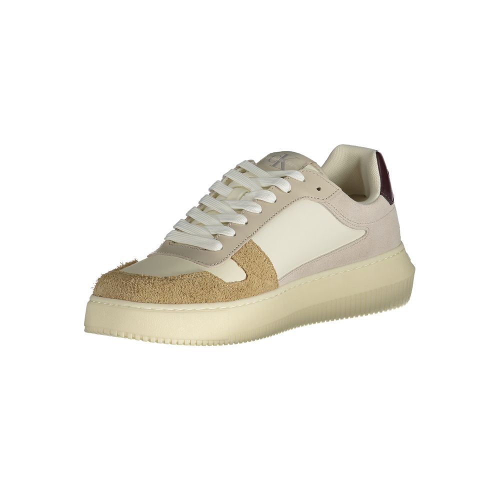 Calvin Klein Beige Polyester Athletic Sneakers Calvin Klein
