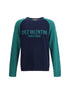 Valentino Blue Fleece Wool Sweatshirt Valentino