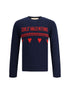 Valentino Blue Fleece Wool Sweatshirt Valentino