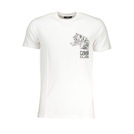 Cavalli Class Bianco Cotton Men's T-Shirt Cavalli Class