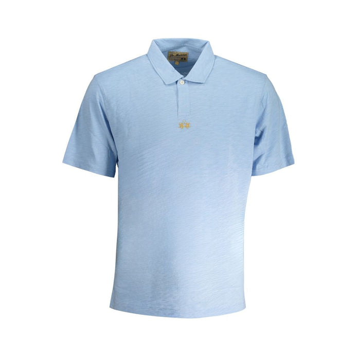 La Martina Azzurro Cotton Male Polo Shirt La Martina