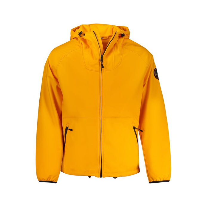 Napapijri Orange Recycled Polyester Men Jacket Napapijri
