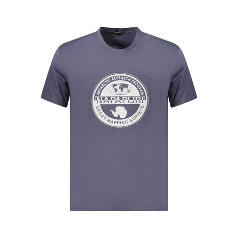 Napapijri Blue Cotton Men T-Shirt Napapijri