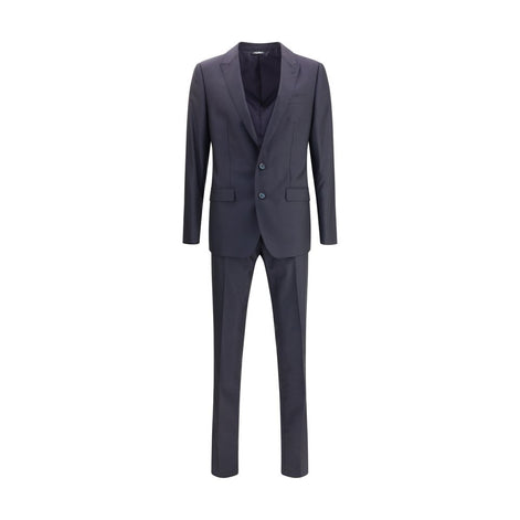 Dolce & Gabbana Black Fleece Wool Two-Piece Suit Dolce & Gabbana