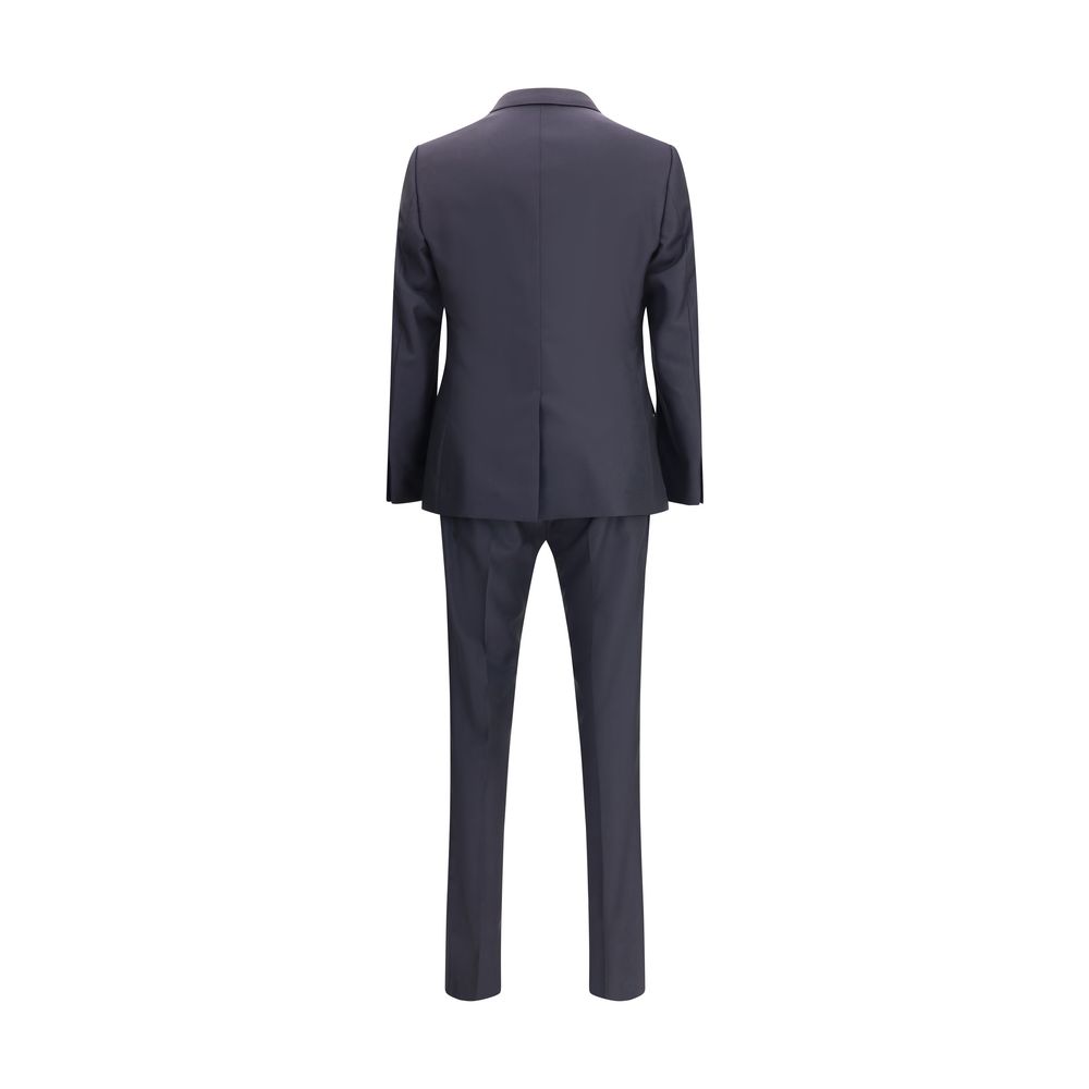 Dolce & Gabbana Black Fleece Wool Two-Piece Suit Dolce & Gabbana