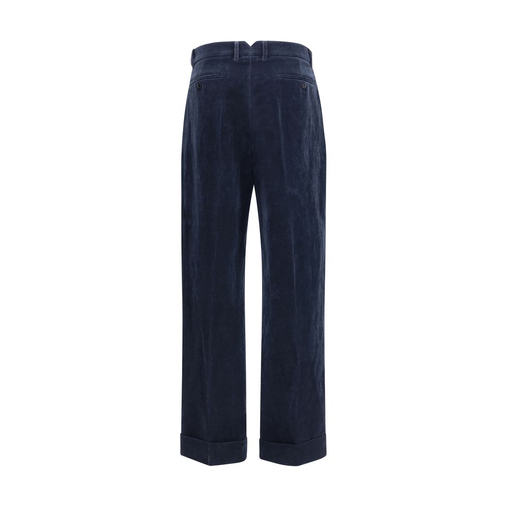 Valentino Blue Cotton Pants Valentino