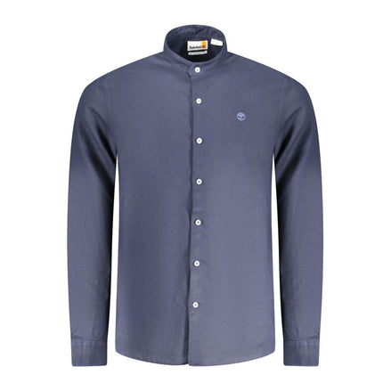 Timberland Blue Linen Men Shirt Timberland