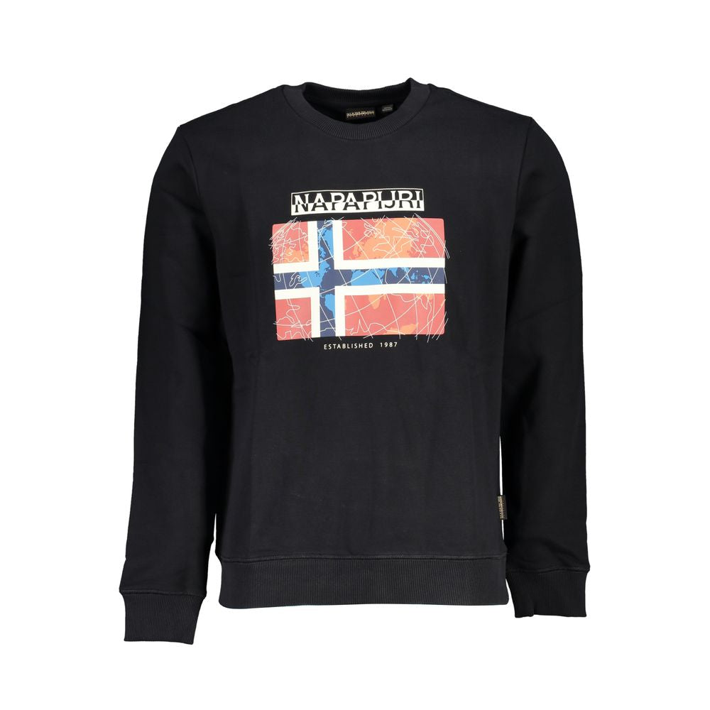 Napapijri Black Cotton Men's Sweatshirt Napapijri