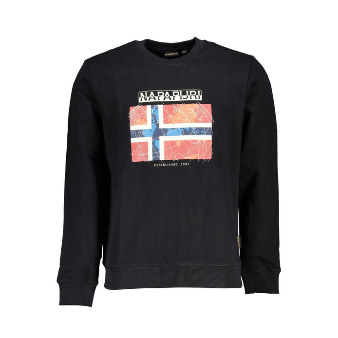 Napapijri Black Cotton Men's Sweatshirt Napapijri