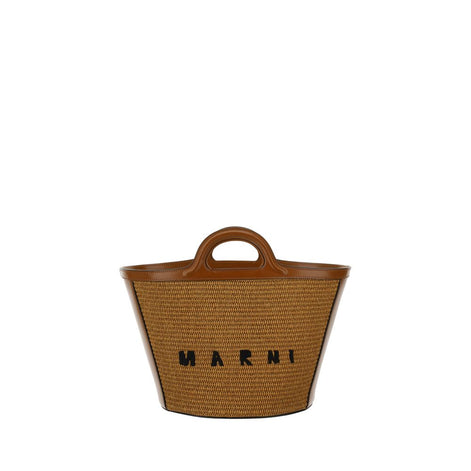 Marni Brown Cotton Shoulder Bag Marni