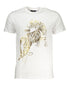 Cavalli Class Bianco Cotton Men T-Shirt Cavalli Class