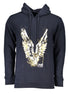 Cavalli Class Blue Cotton Men Sweater Cavalli Class