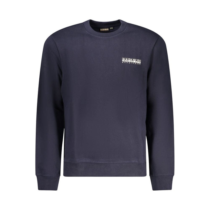 Napapijri Blu Cotton Men Sweatshirt Napapijri