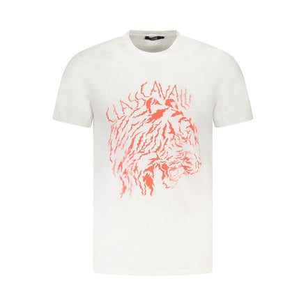 T-shirt homme Cavalli Class Bianco en coton