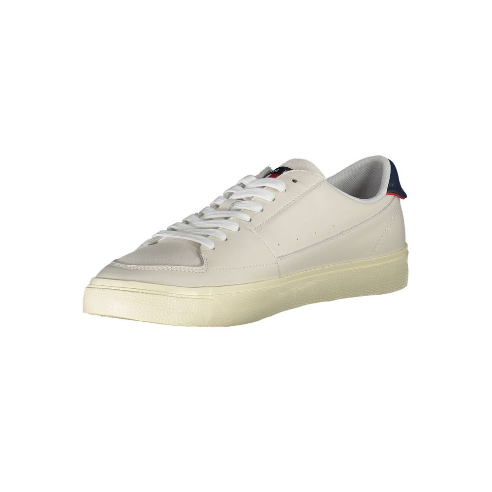 Tommy Hilfiger White Leather Men Sneaker Tommy Hilfiger