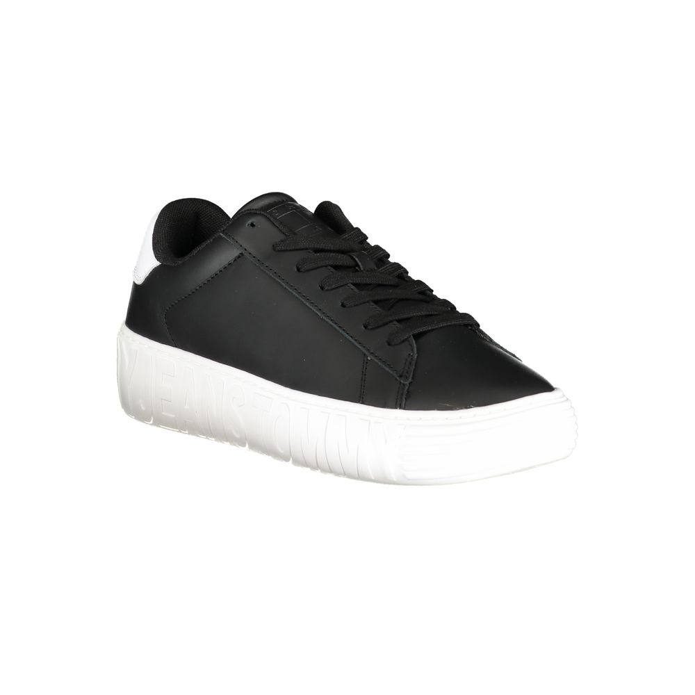 Tommy Hilfiger Black Polyurethane Men Sneaker Tommy Hilfiger