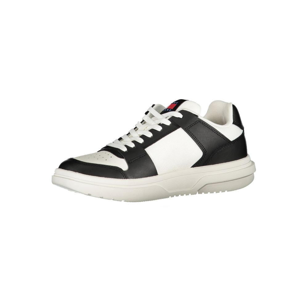 Tommy Hilfiger Black Leather Women Sneaker Tommy Hilfiger