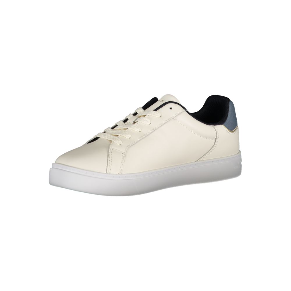 Tommy Hilfiger Beige Leather Women Sneaker Tommy Hilfiger