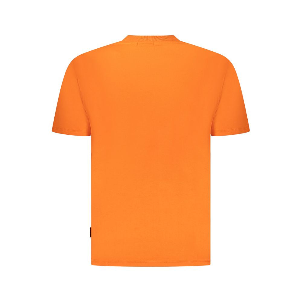 Napapijri Orange Cotton Men T-Shirt Napapijri