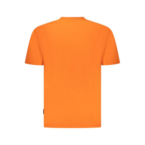 Napapijri Orange Cotton Men T-Shirt Napapijri