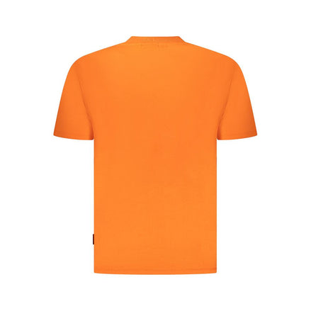 Napapijri Orange Cotton Men T-Shirt Napapijri