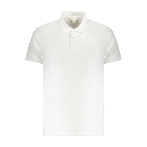 Calvin Klein White Cotton Men Polo Shirt Calvin Klein