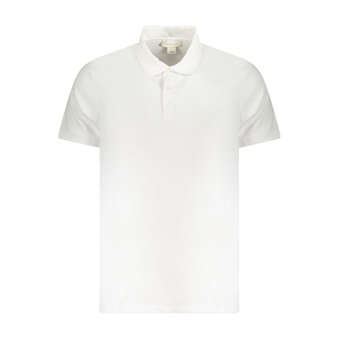 Calvin Klein White Cotton Men Polo Shirt Calvin Klein