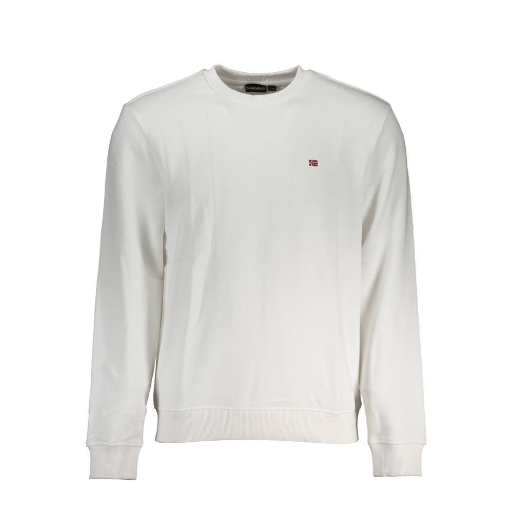 Napapijri Bianco Cotton Men Sweatshirt Napapijri
