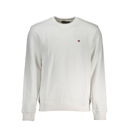 Napapijri Bianco Cotton Men Sweatshirt Napapijri