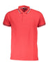 Cavalli Class Red Cotton Men Polo Shirt Cavalli Class