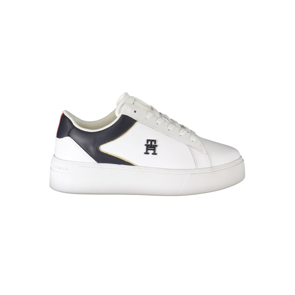 Tommy Hilfiger White Polyester Sneaker Tommy Hilfiger