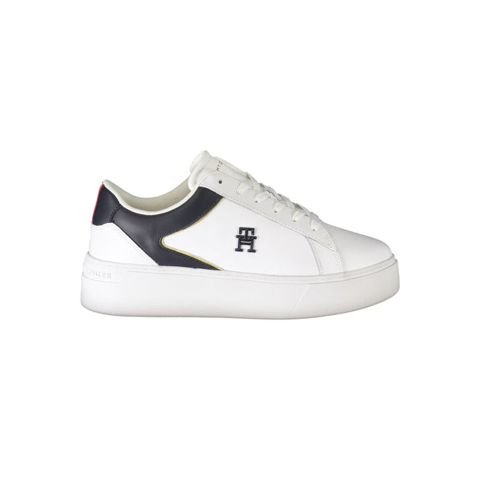 Tommy Hilfiger White Polyester Sneaker Tommy Hilfiger