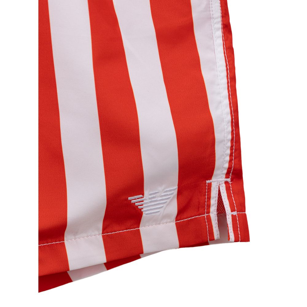 Emporio Armani Red Polyester Swim Shorts Emporio Armani