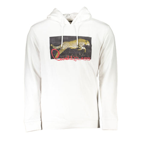 Cavalli Class Bianco Cotton Men Sweatshirt Cavalli Class