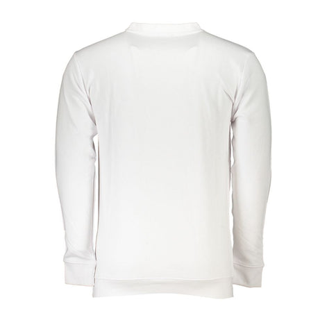 Cavalli Class White Cotton Men Sweatshirt Cavalli Class