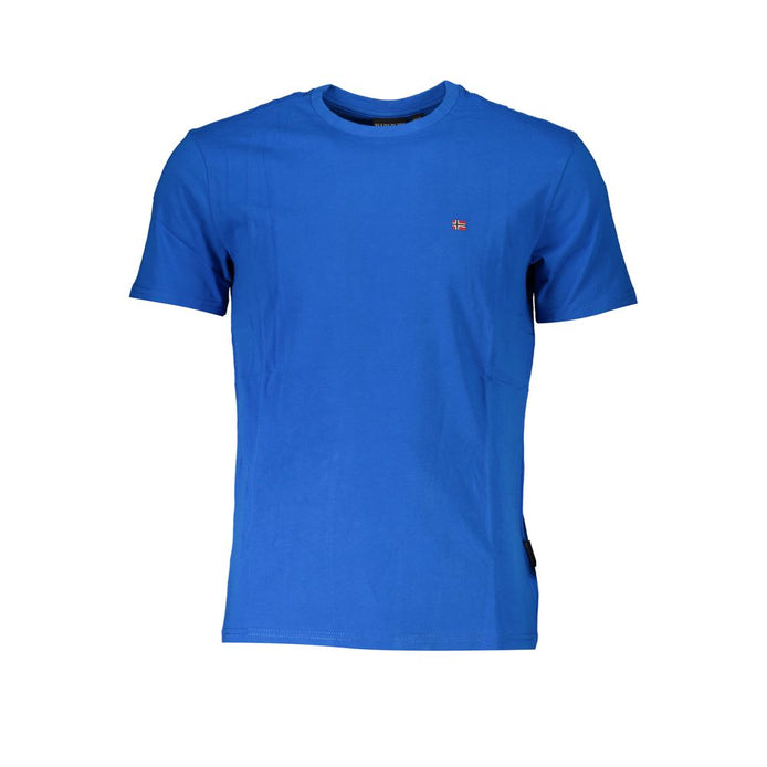 Napapijri Blu Cotton Men T-Shirt Napapijri