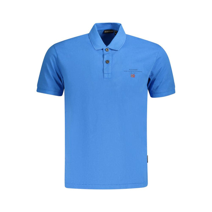 Napapijri Blue Cotton Men Polo Napapijri