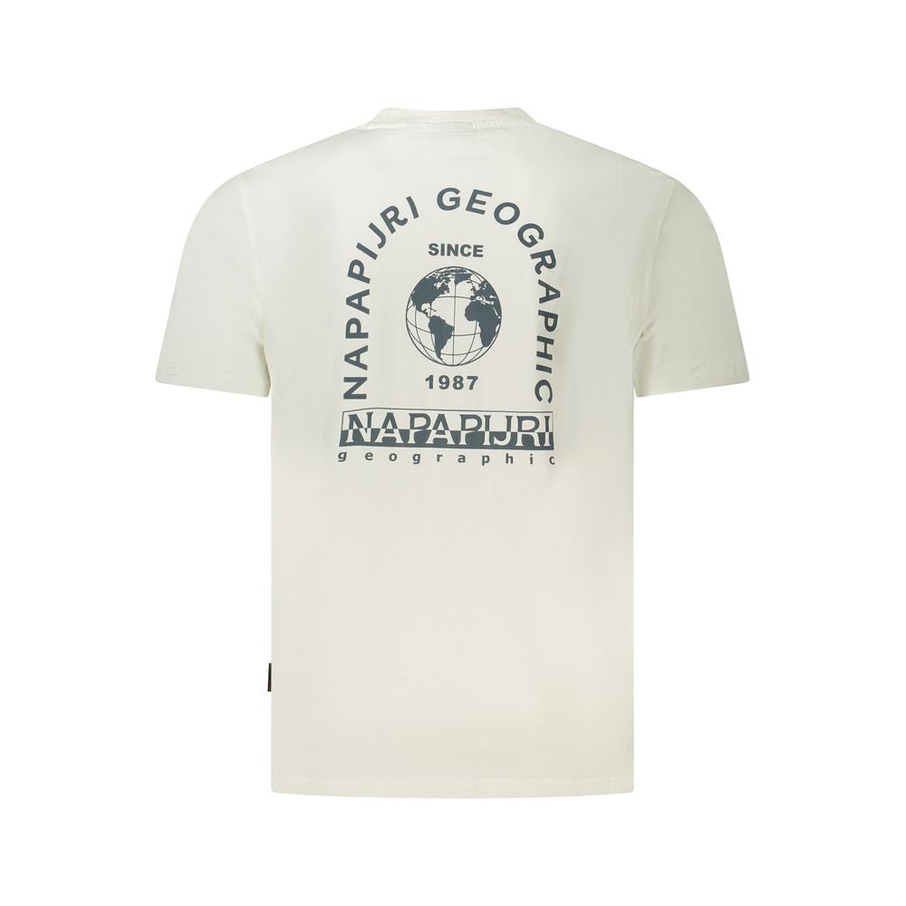 Napapijri White Cotton Men T-Shirt Napapijri