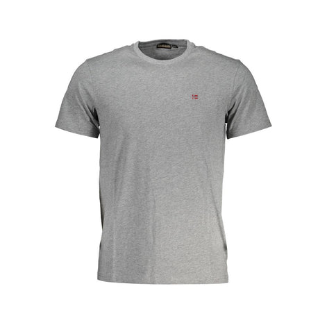 Napapijri Grigio Cotton Men T-Shirt Napapijri