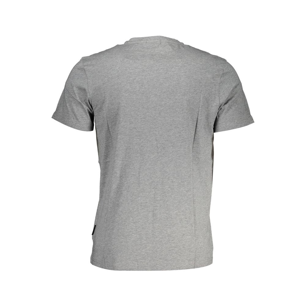 Napapijri Grigio Cotton Men T-Shirt Napapijri