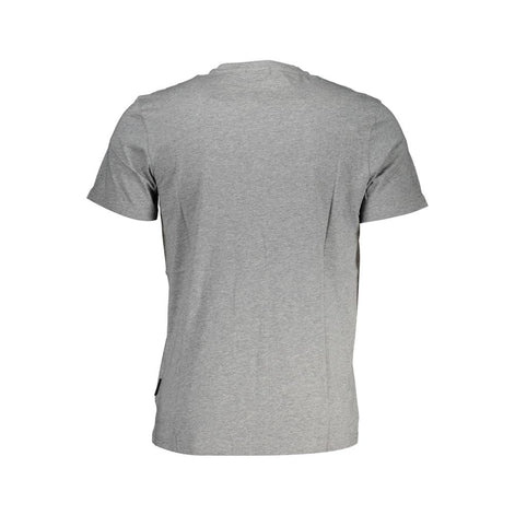 Napapijri Grigio Cotton Men T-Shirt Napapijri