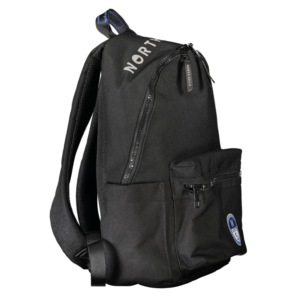 North Sails Black Polyester Men Backpack North Sails