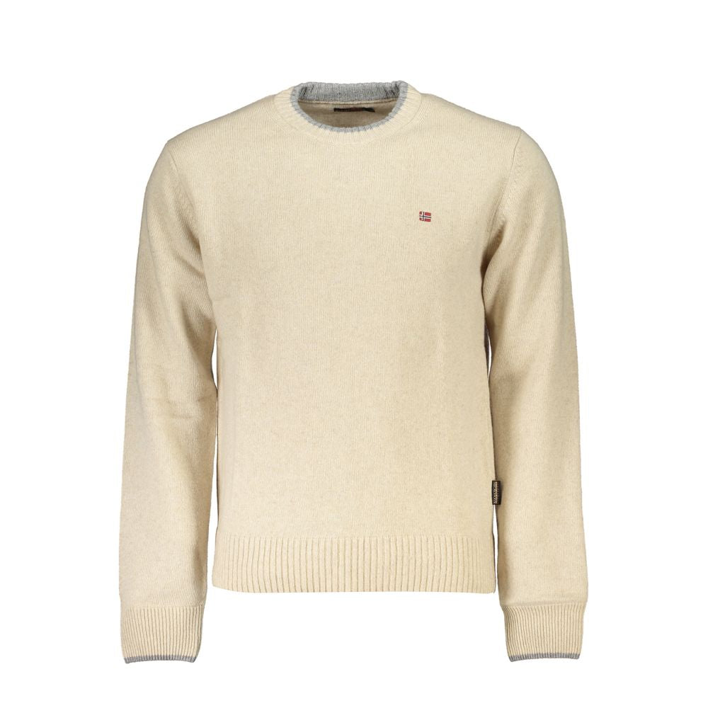 Napapijri Beige Tessuto Men Sweater Napapijri