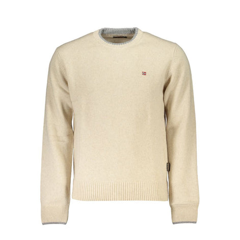 Napapijri Beige Tessuto Men Sweater Napapijri